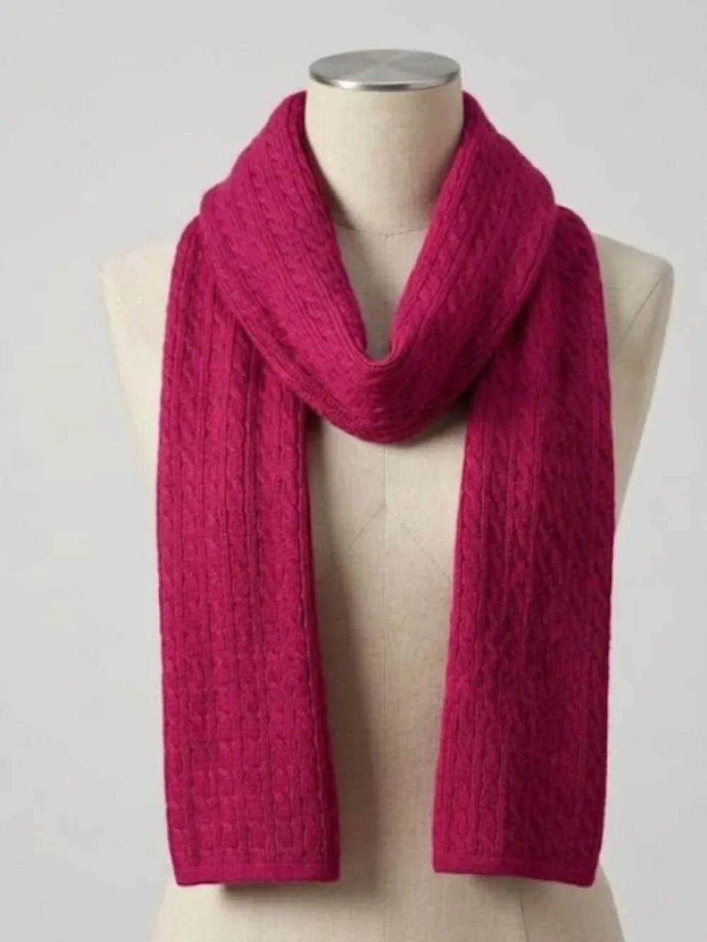 Lands End Knit Scarf Women Pink